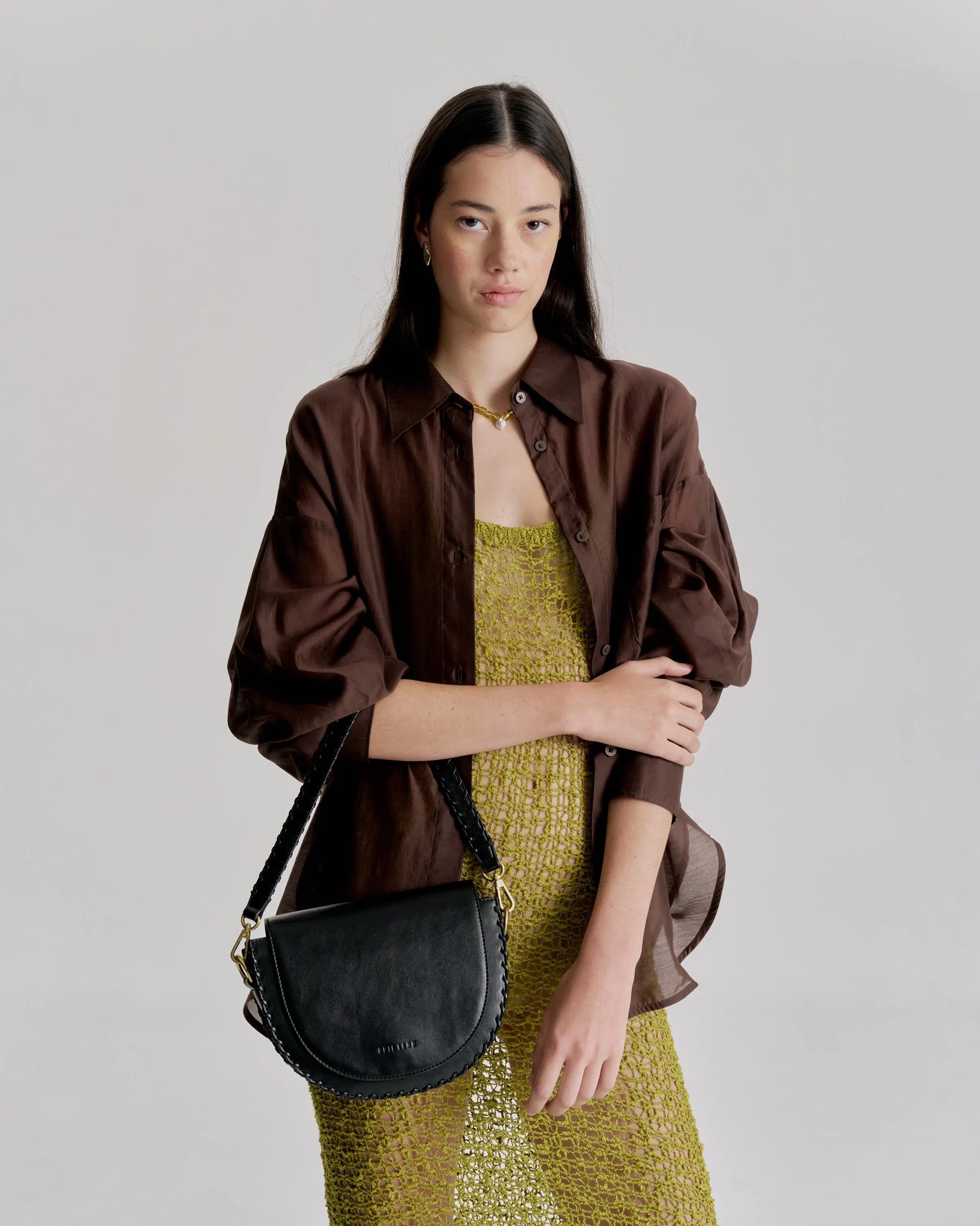 Daphne Tooled Shoulder Bag