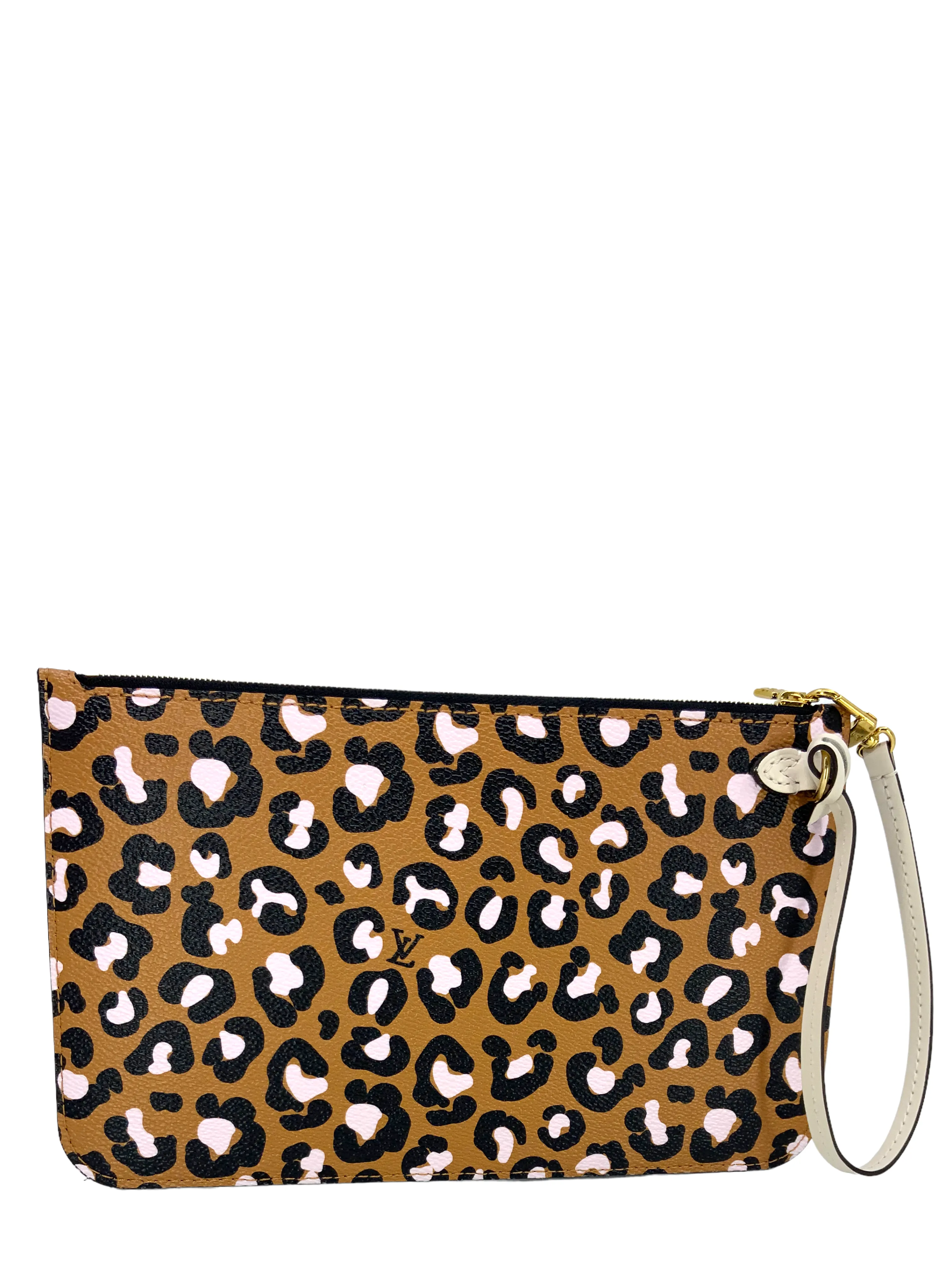 LOUIS VUITTON Wild at Heart Neverfull MM Pochette Wristlet NEW
