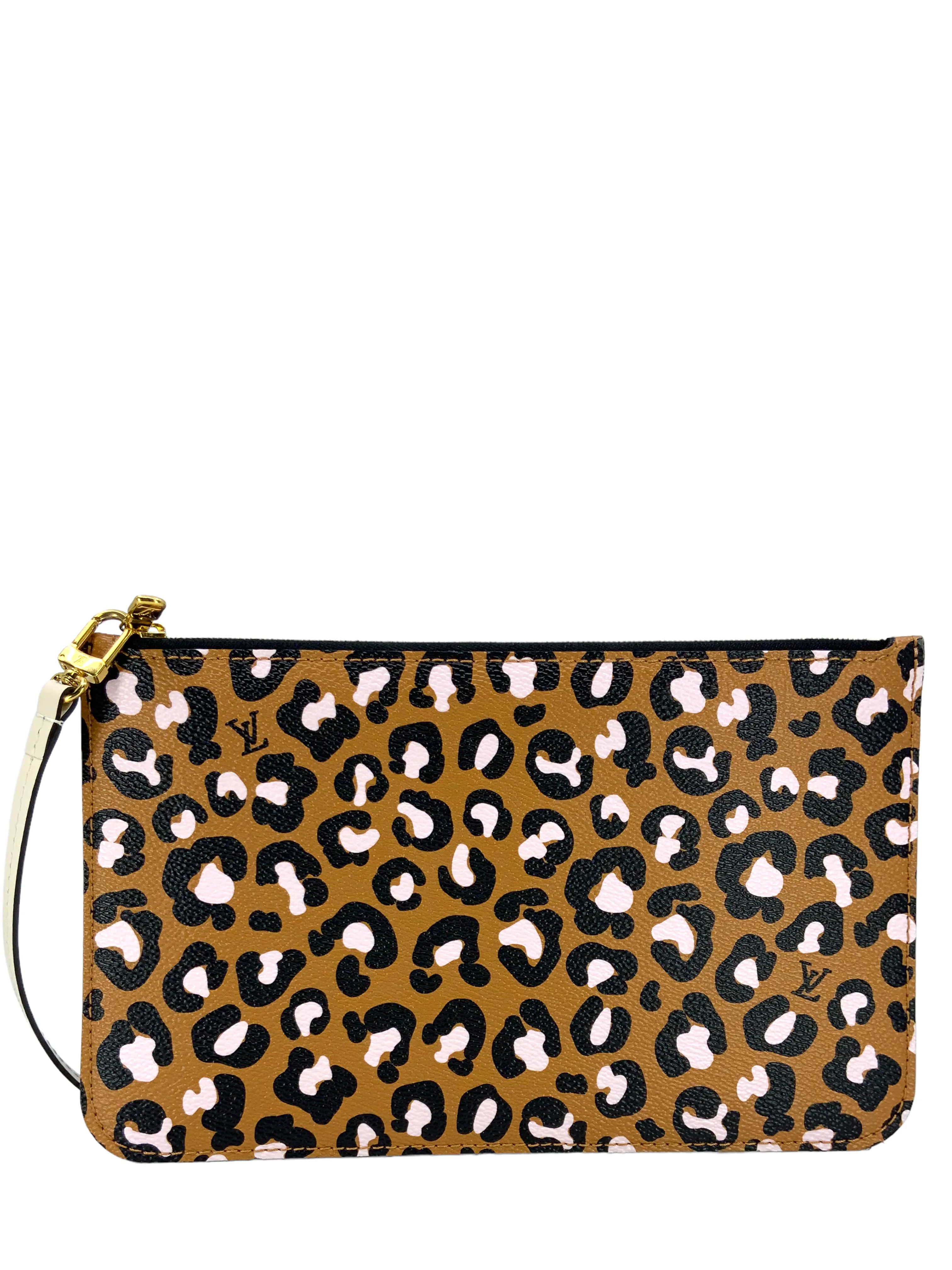 LOUIS VUITTON Wild at Heart Neverfull MM Pochette Wristlet NEW